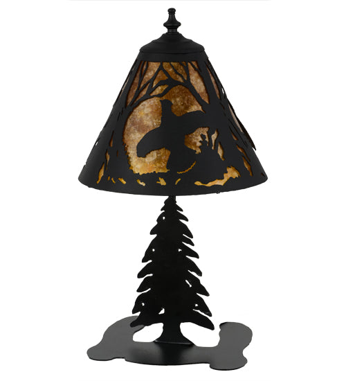 Meyda Tiffany Lighting 158357 Ruffed Grouse One Light Accent Lamp Lamp Black