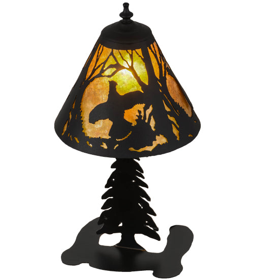 Meyda Tiffany Lighting 158357 Ruffed Grouse One Light Accent Lamp Lamp Black