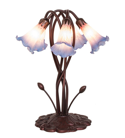 Meyda Tiffany Lighting 15856 Pink/Blue Five Light Accent Lamp Lamp Bronze / Dark