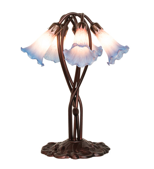 Meyda Tiffany Lighting 15856 Pink/Blue Five Light Accent Lamp Lamp Bronze / Dark
