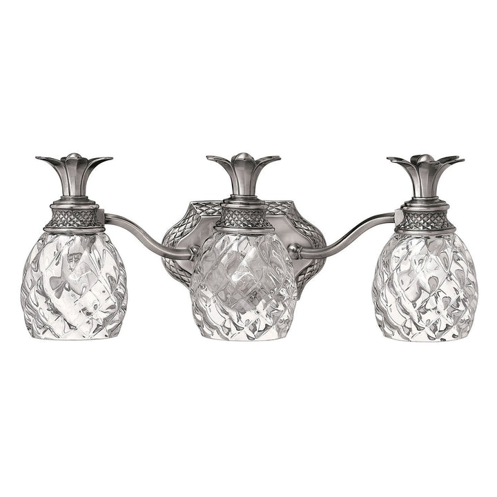 Hinkley Plantation 5313PL Bath Vanity Light 21 in. wide - Polished Antique Nickel