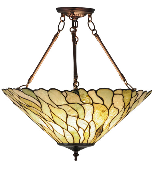 Meyda Tiffany Willow 158688 Ceiling Light - Mahogany Bronze