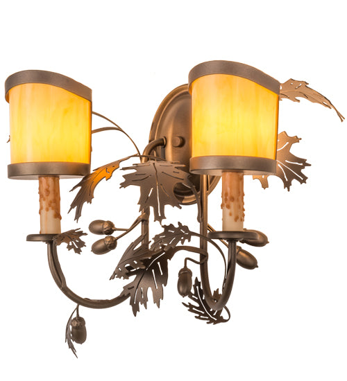 Meyda Tiffany Oak Leaf & Acorn 158693 Wall Light - Bronze