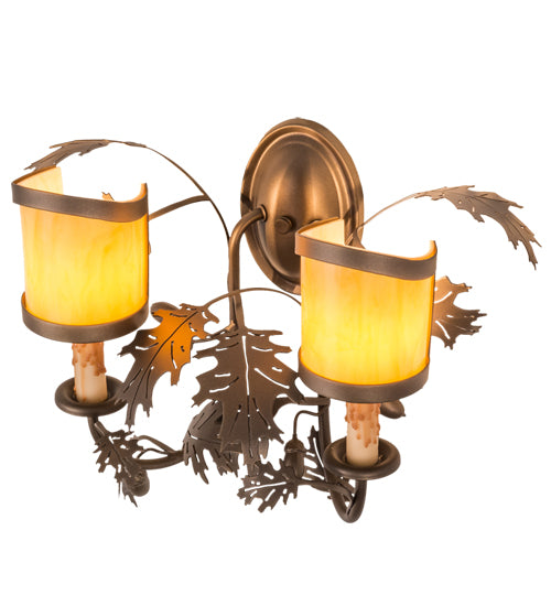 Meyda Tiffany Oak Leaf & Acorn 158693 Wall Light - Bronze