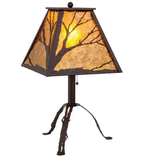 Meyda Tiffany Lighting 158717 Branches One Light Table Lamp Lamp Bronze / Dark