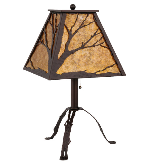 Meyda Tiffany Lighting 158717 Branches One Light Table Lamp Lamp Bronze / Dark