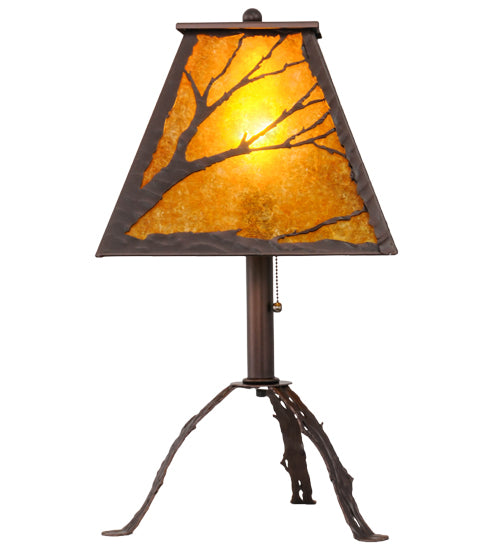 Meyda Tiffany Lighting 158717 Branches One Light Table Lamp Lamp Bronze / Dark