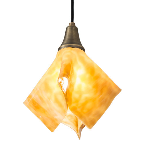 Meyda Tiffany Handkerchief 158723 Pendant Light - Antique Brass
