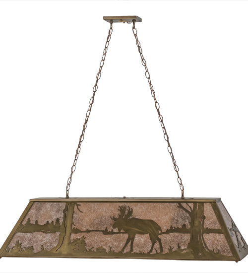 Meyda Tiffany Moose At Lake 159030 Pendant Light - Antique Copper