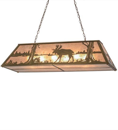Meyda Tiffany Moose At Lake 159030 Pendant Light - Antique Copper