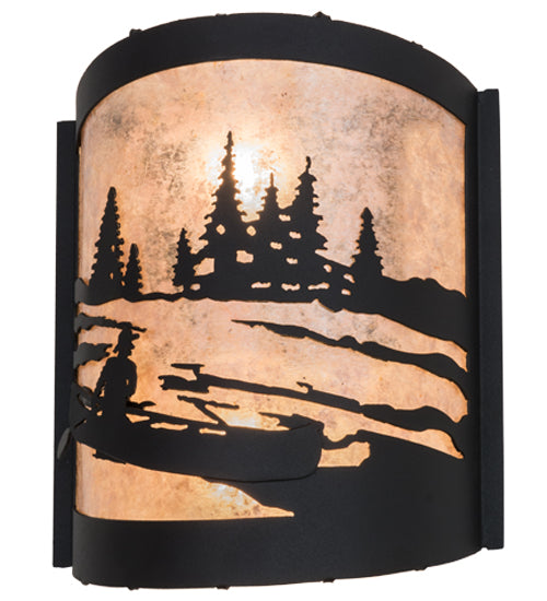 Meyda Tiffany Canoe At Lake 159122 Wall Light - Rust,Wrought Iron