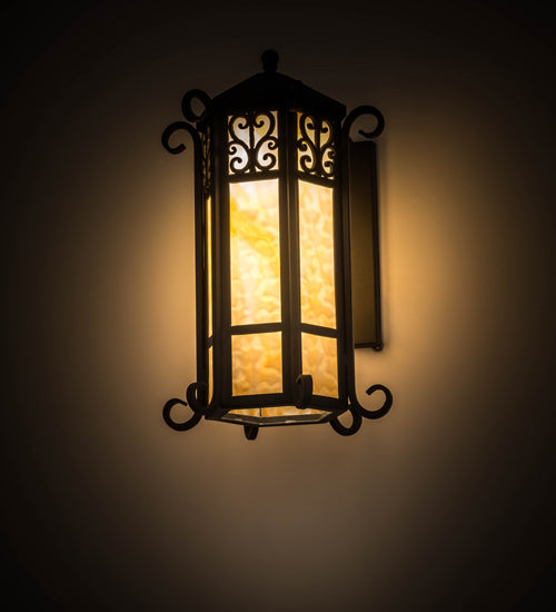 Meyda Tiffany Lighting 159209 Caprice One Light Wall Sconce Outdoor Bronze / Dark