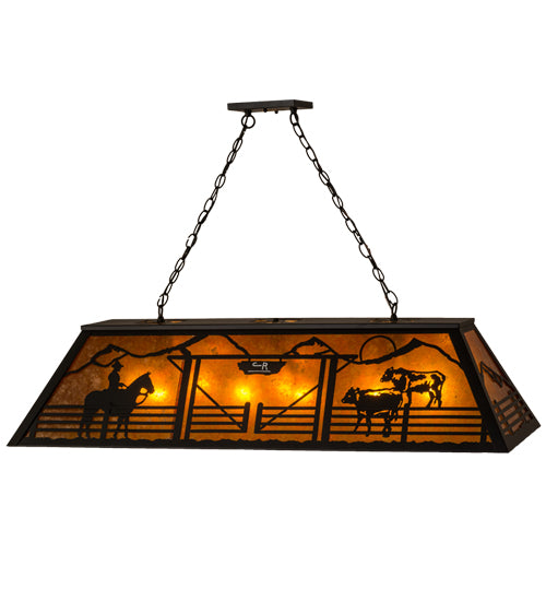 Meyda Tiffany Personalized 159251 Pendant Light - Black/Amber Mica