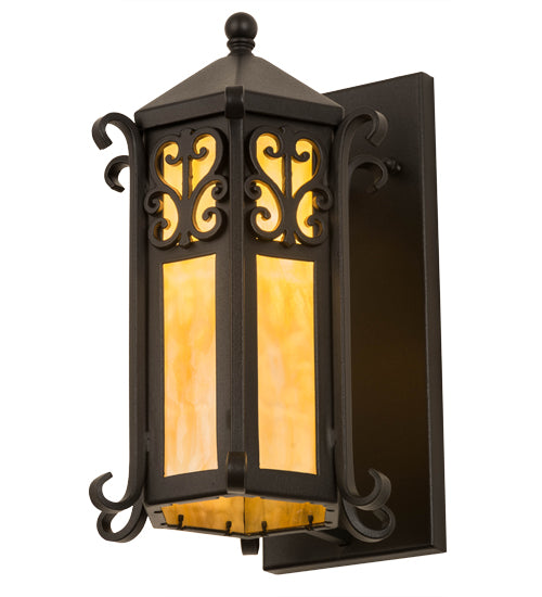 Meyda Tiffany Lighting 159254 Caprice One Light Wall Sconce Outdoor Bronze / Dark