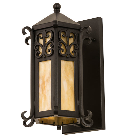 Meyda Tiffany Lighting 159254 Caprice One Light Wall Sconce Outdoor Bronze / Dark