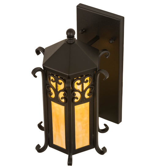 Meyda Tiffany Lighting 159254 Caprice One Light Wall Sconce Outdoor Bronze / Dark