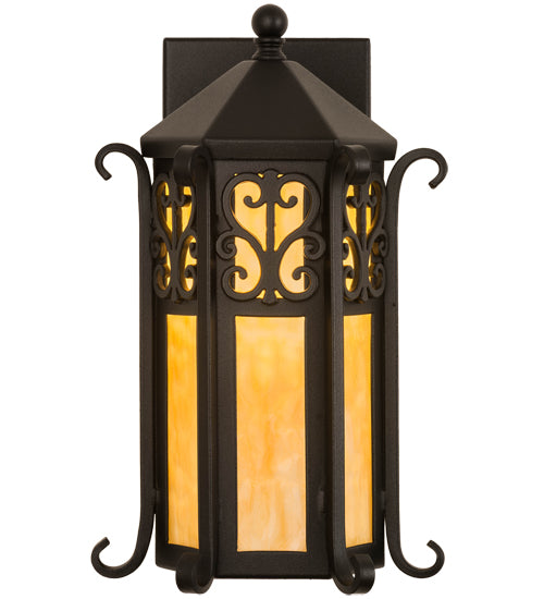 Meyda Tiffany Lighting 159254 Caprice One Light Wall Sconce Outdoor Bronze / Dark