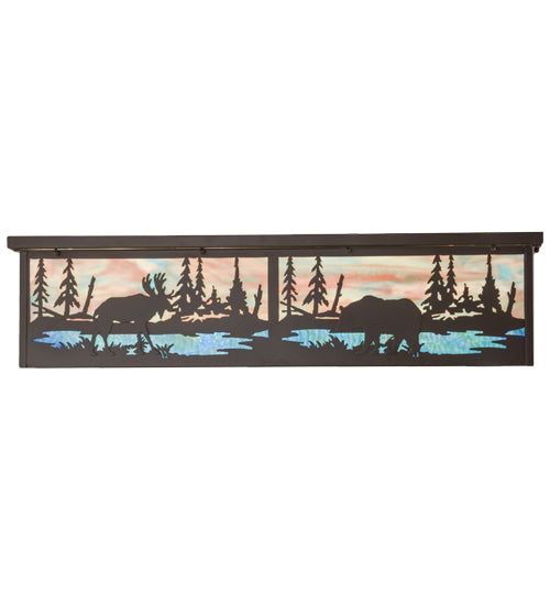Meyda Tiffany Wildlife At Pine Lake 159257 Ceiling Light - Timeless Bronze