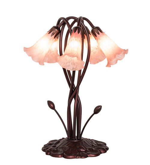 Meyda Tiffany Lighting 15925 Pink Five Light Accent Lamp Lamp Bronze / Dark