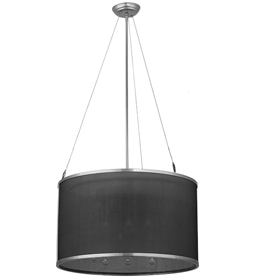 Meyda Tiffany Cilindro 159261 Pendant Light - Chrome, Crystal