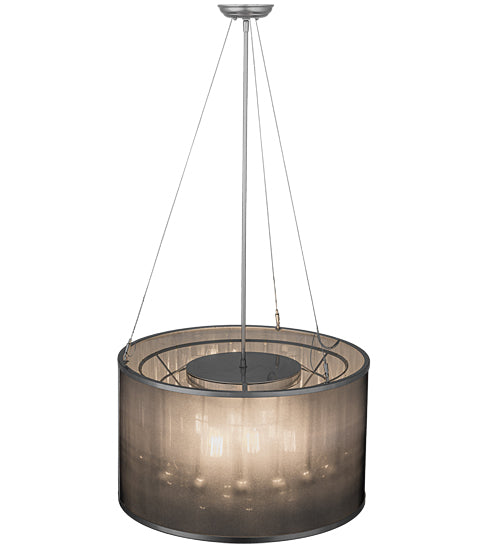 Meyda Tiffany Cilindro 159261 Pendant Light - Chrome, Crystal