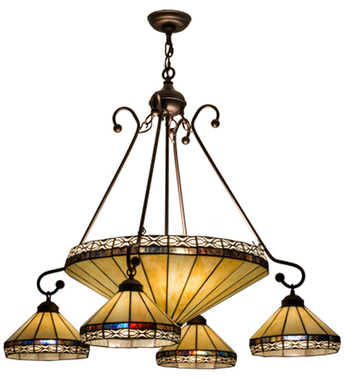 Meyda Tiffany Crestwood 159299 Chandelier Light - Mahogany Bronze