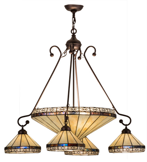 Meyda Tiffany Crestwood 159299 Chandelier Light - Mahogany Bronze