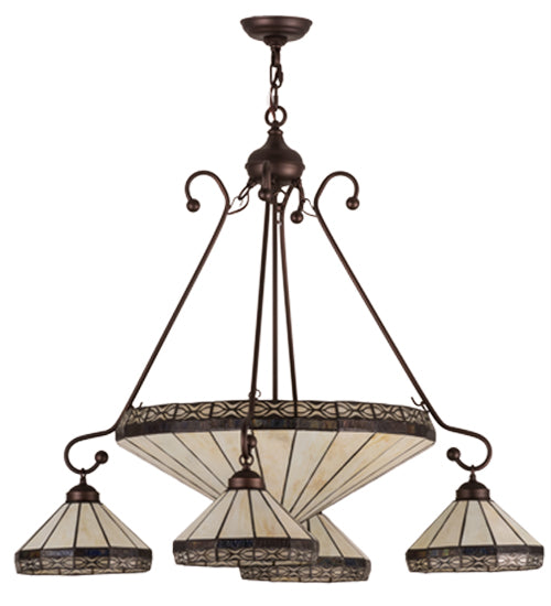 Meyda Tiffany Crestwood 159299 Chandelier Light - Mahogany Bronze