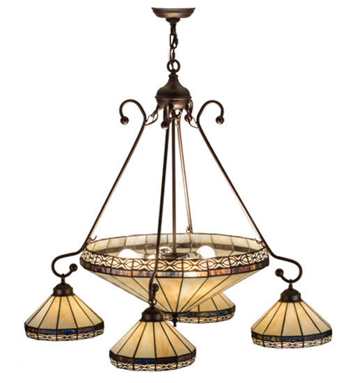 Meyda Tiffany Crestwood 159299 Chandelier Light - Mahogany Bronze