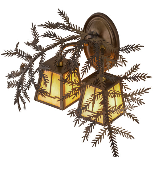 Meyda Tiffany Pine Branch 159315 Wall Light - Antique Copper