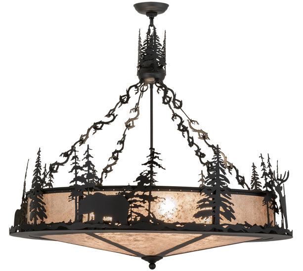 Meyda Tiffany Wildlife At Dusk 159469 Pendant Light - Black/Silver Mica