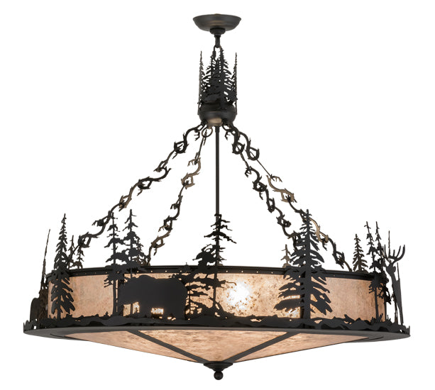 Meyda Tiffany Wildlife At Dusk 159469 Pendant Light - Black/Silver Mica