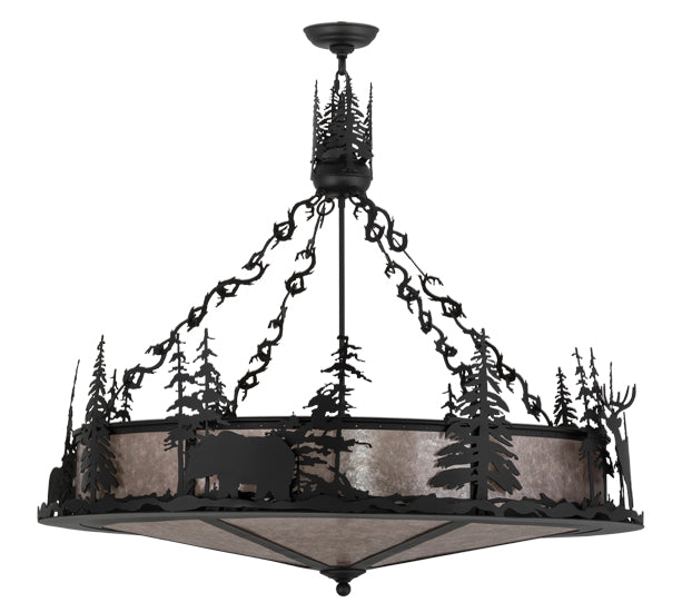 Meyda Tiffany Wildlife At Dusk 159469 Pendant Light - Black/Silver Mica
