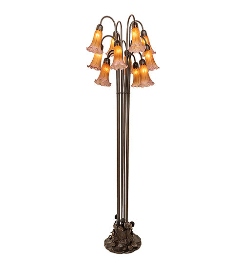 Meyda Tiffany Lighting 15946 Amber/Purple 12 Light Floor Lamp Lamp Bronze / Dark