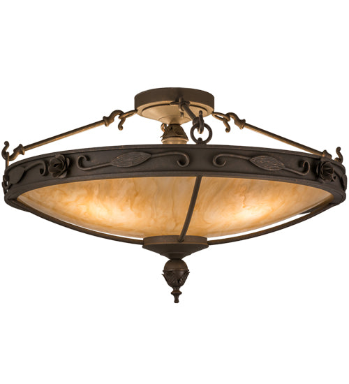 Meyda Tiffany Arabesque 159823 Ceiling Light - Gilded Tobacco Least