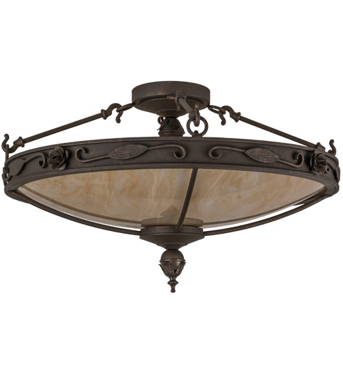 Meyda Tiffany Arabesque 159823 Ceiling Light - Gilded Tobacco Least