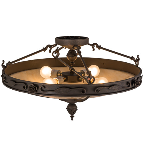 Meyda Tiffany Arabesque 159823 Ceiling Light - Gilded Tobacco Least