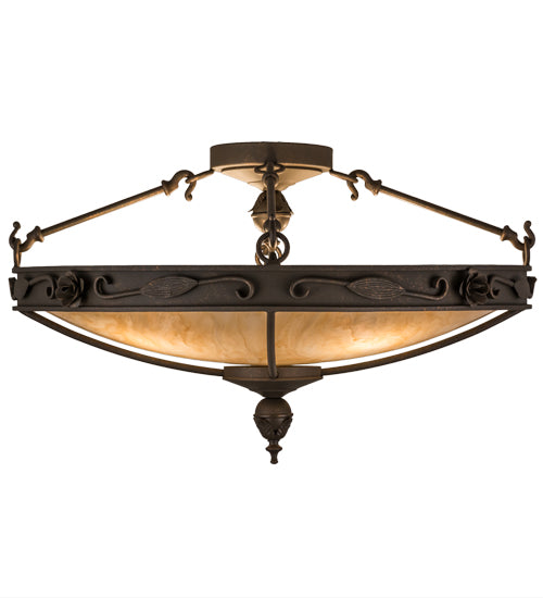 Meyda Tiffany Arabesque 159823 Ceiling Light - Gilded Tobacco Least