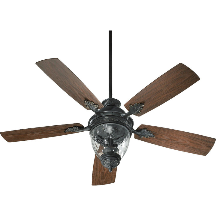 Quorum Georgia 174525-995 Ceiling Fan - Old World, Walnut