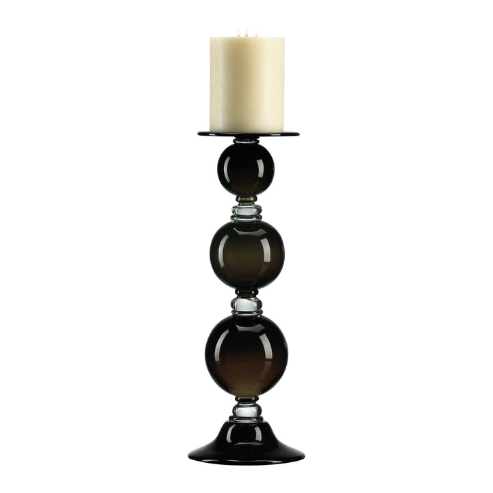 Cyan 02180 Candle Holders - Black And Clear