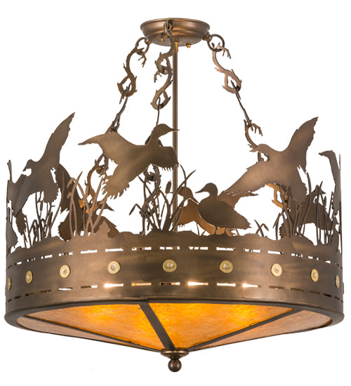 Meyda Tiffany Ducks In Flight 160003 Ceiling Light - Antique Copper