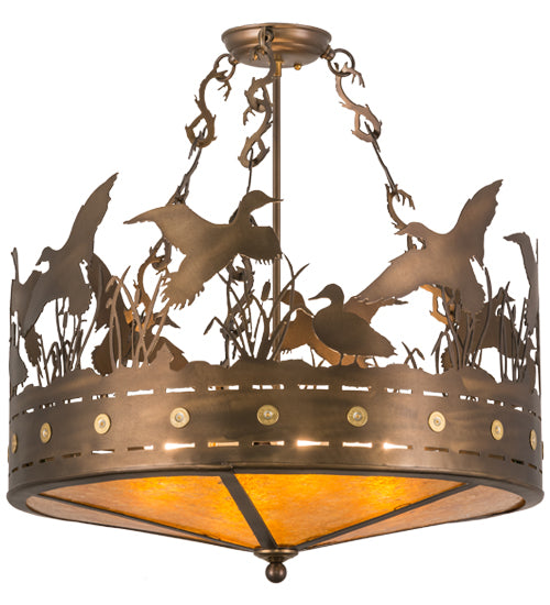 Meyda Tiffany Ducks In Flight 160003 Ceiling Light - Antique Copper