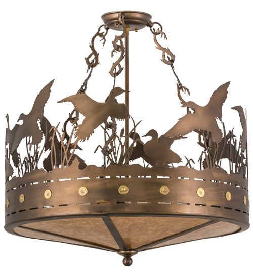Meyda Tiffany Ducks In Flight 160003 Ceiling Light - Antique Copper