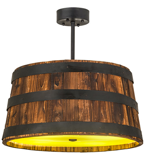 Meyda Tiffany Whiskey Barrel 160086 Pendant Light - Natural Wood