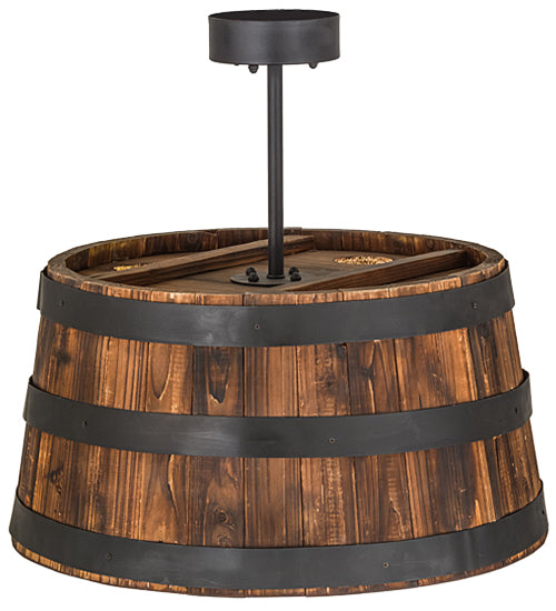 Meyda Tiffany Whiskey Barrel 160086 Pendant Light - Natural Wood