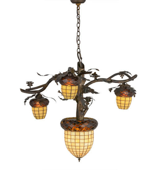 Meyda Tiffany Acorn Branch 160189 Chandelier Light - Antique Copper