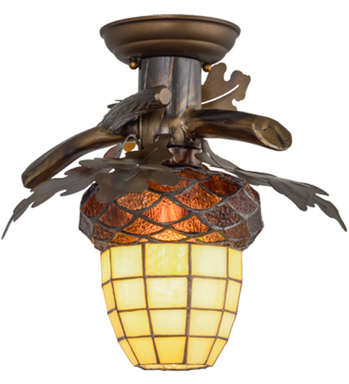 Meyda Tiffany Acorn Branch 160236 Ceiling Light - Antique Copper