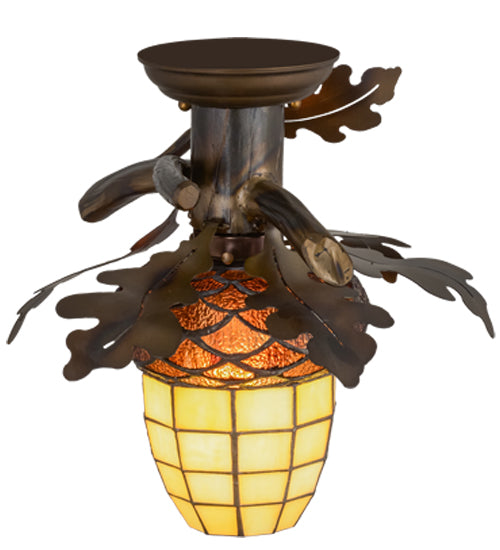 Meyda Tiffany Acorn Branch 160236 Ceiling Light - Antique Copper