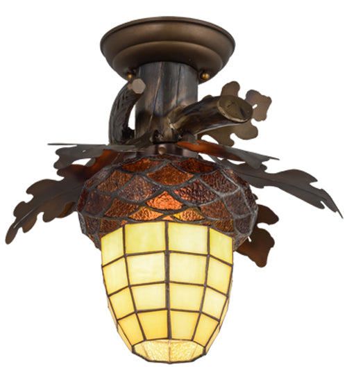 Meyda Tiffany Acorn Branch 160236 Ceiling Light - Antique Copper