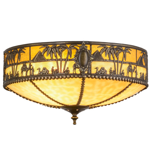 Meyda Tiffany Camel 160257 Ceiling Light - Antique Brass